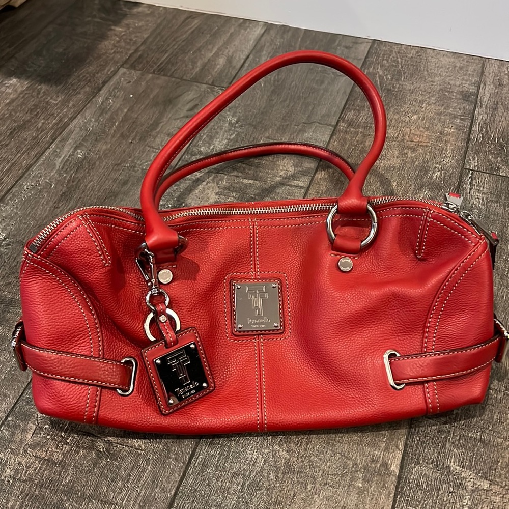 Tignanello Red Satchel with wristlet